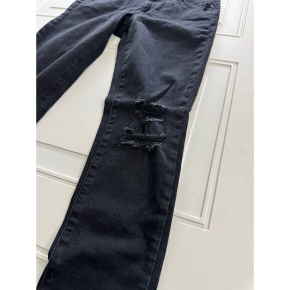 AG Adriano Goldschmied The Legging Ankle Super Skinny Black Jeans Size 26R Raw - Picture 2 of 5
